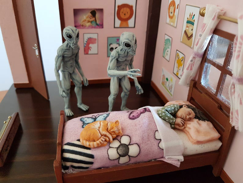 The alien visitors diorama