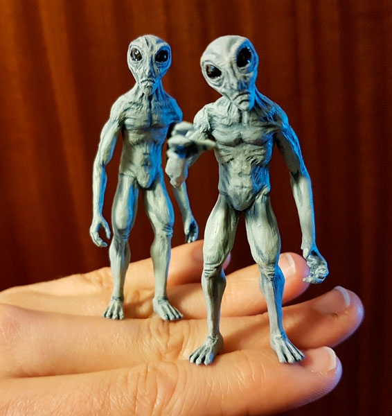 Handmade alien figures