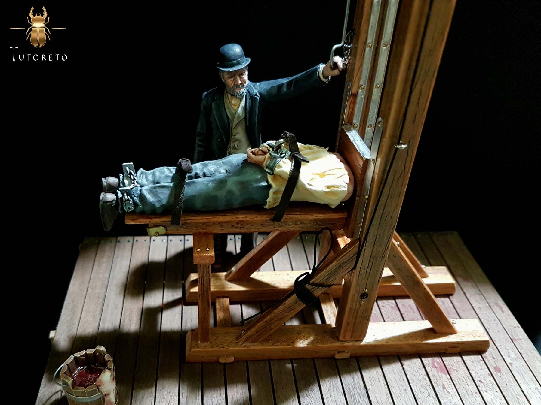 guillotine model diorama